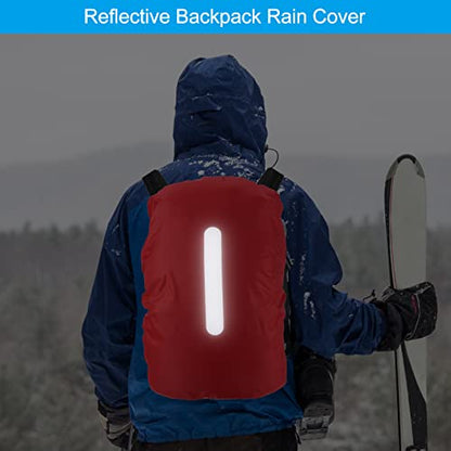 PATIKIL Waterproof Backpack Rain Cover, Non-Slip Backpack Cover with Vertical Reflective Strap Stay Dry for Hiking, Camping, Hunting - color: Red, size: X-Small