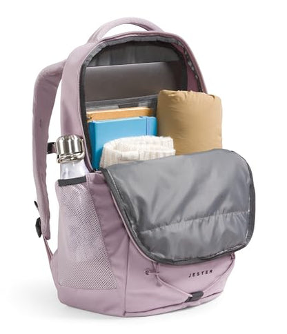 The North Face Women's Jester Everyday Laptop Backpack - Commuter Travel Bag, Laptop Sleeve, Water-Repellent, Ashen Purple/TNF Black, One Size - color: Ashen Purple/Tnf Black