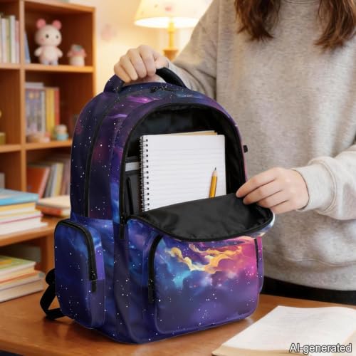 Suobstales Basketball Cloud Print Kids Backpack for School Girls Boys Heavy Duty Backpack Student Bookbag Schoolbag Shoulder Bags College Travel Lightweight Book Bag with Zipper Pocket - color: Basketball Cloud