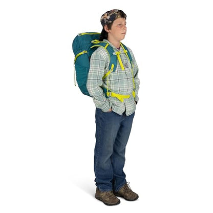Osprey Jet 28L Kid's Hiking Backpack, Green OS - color: Green Canopy, size: 28L