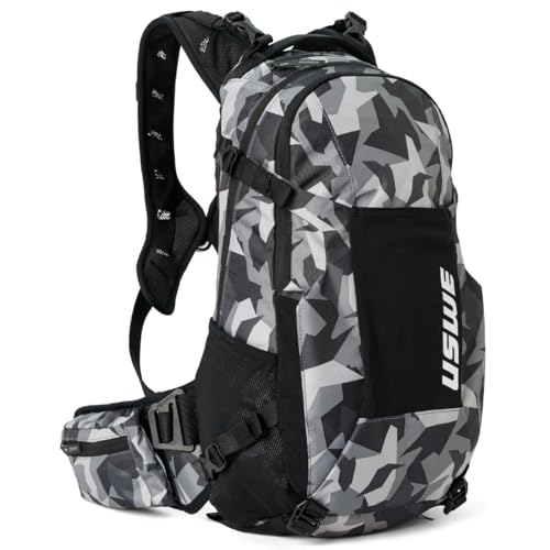 USWE Shred 16L Backpack, a High End Daypack for MTB, E-MTB, Mountain Bike, Camo/Black - style: 16l Camo/Black