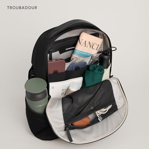 Troubadour Apex 4.0 Compact - 16L Premium Laptop Backpack - Ergonomic & Water Resistant - Designed for Work and Travel - Black - color: Black