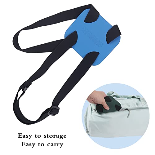 Luggage Straps Bag bungees, Luggage Strap High Elastic Hands-Free Travel Suitcase Strap,Adjustable and Portable Belt Luggage Strap for Suitcases(Blue) - color: BLUE