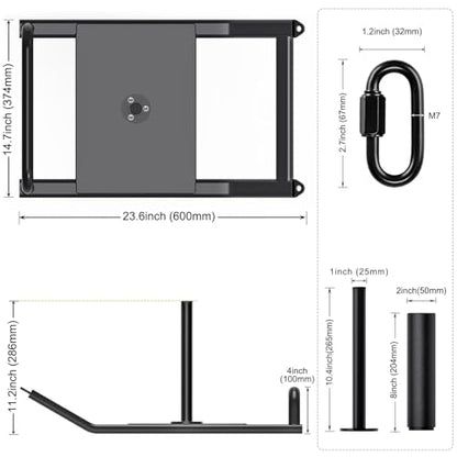 Dolibest Weight Sled, Fitness Sled, Workout Sled for Fitness Strength Training and Speed Improvement, Push-Pull Prowler Training, Suitable for 1-2" Weight Plates, Black - color: Black Pull-Push Sled-3