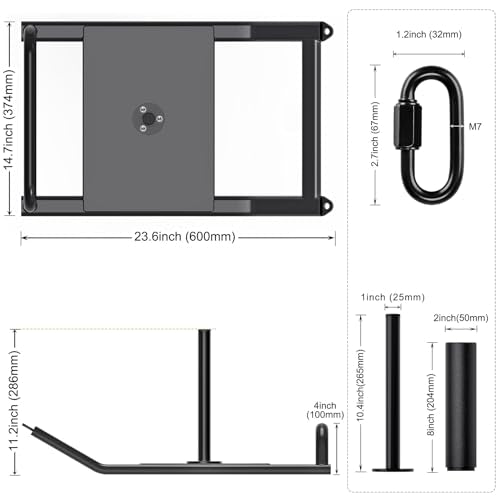 Dolibest Weight Sled, Fitness Sled, Workout Sled for Fitness Strength Training and Speed Improvement, Push-Pull Prowler Training, Suitable for 1-2" Weight Plates, Black - color: Black Pull-Push Sled-3