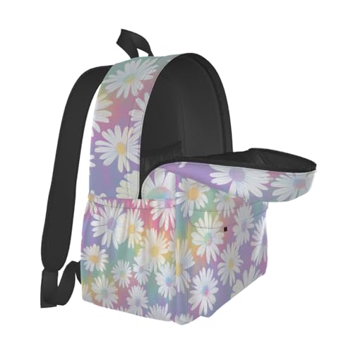 cfpolar 17 Inch Backpack Cute Daisy Flower Laptop Bag Shoulder Bag School Bookbag Casual Daypack For Boys Girls,A-10 - color: D-10