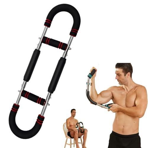 Twister Arm Trainer,The Ultimate arm Trainer.Adjustable Twister Arm Chest Exerciser,Shoulder Muscle Training Fitness Equipment, Upper Body Strength Training Machine.Portable Spring Resistance - color: Red