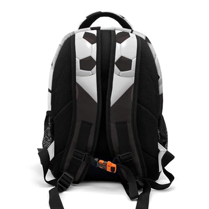 Custom Text Sport Ball Athlete Player Soccer Black Backpacks for Girls Boys School, Capacity School Backpacks for Kids Water-resistant Bookbags - color: Black