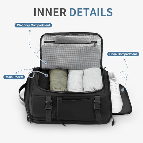 35L Travel Backpack 17" Laptop Backpack W/USB-C Port, Expandable Carry-On Bag, TSA Flight Approved Water-Resistant for Business College, Black - color: Black