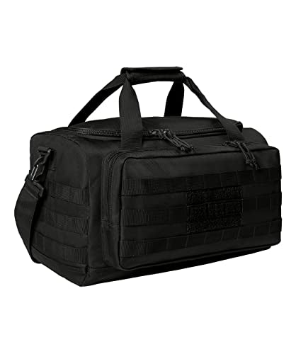 Tactical Gear bag Heavy Duty Duffel Gym bag/Tactical Backpack Custom Embroidered with your own text (Black) - color: Black