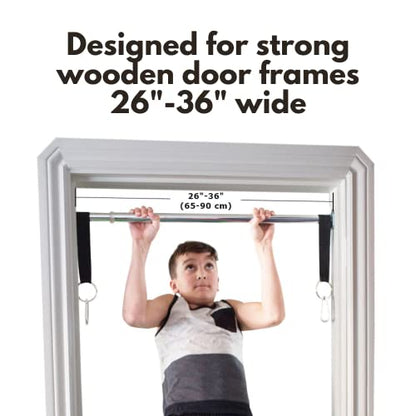 DreamGYM Doorway Swing Kit fr Kids - Doorway Gym with Trapeze Bar Combo, Gymnastic Rings, Rope Ladder & Classic Belt Swing