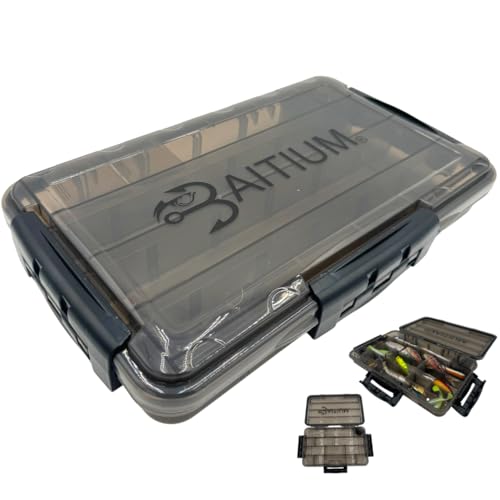 Baitium XTRAseal Waterproof Fishing Tackle Box Organizer, Tackle Boxes With Dividers, Tacklebox for Fishing, 3600 3700 Tackle Tray, Fishing Gear - size: 3700 (14" x 8.9" x 2.1")