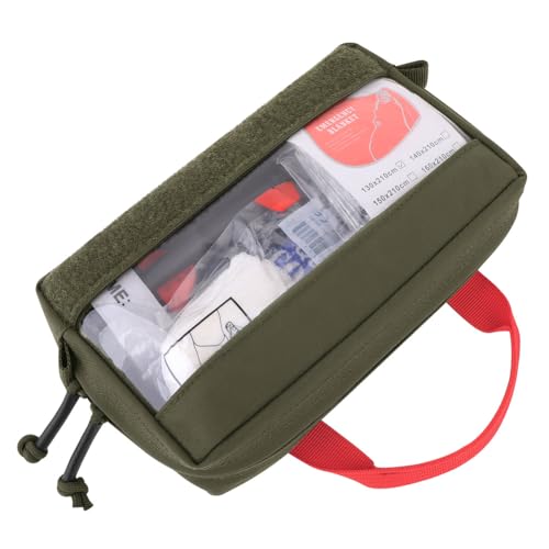 KRYDEX Clear Top Insert Bag with Hook Panel Tactical Packing Cube Travel Organizer Bag (Small -RG) - color: Small -RG