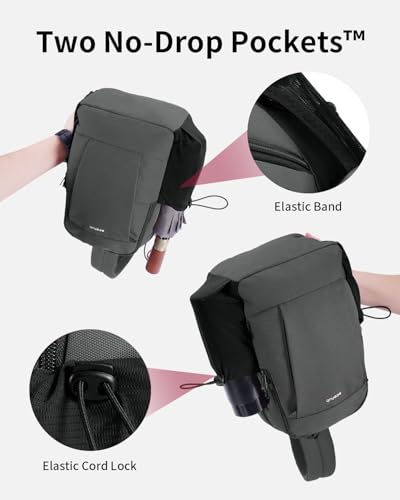 ECOHUB Anti-Theft Crossbody Bag Men Women, RFID Blocking Lightweight Sling Backpack Eco-Friendly with 9 Pockets Sturdy SBS Zippers Water Resistant for Travel Work Hiking Outdoor, Grey - color: Grey
