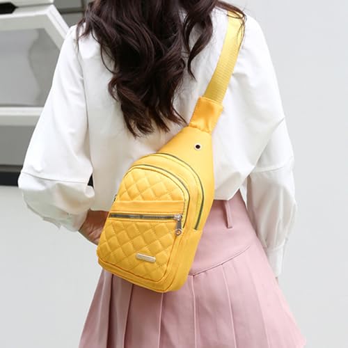 Crossbody Small Sling Backpack Sling Bag for Women Men, Chest Bag Daypack Crossbody for Travel Sport Running Hiking (Yellow) - color: Yellow