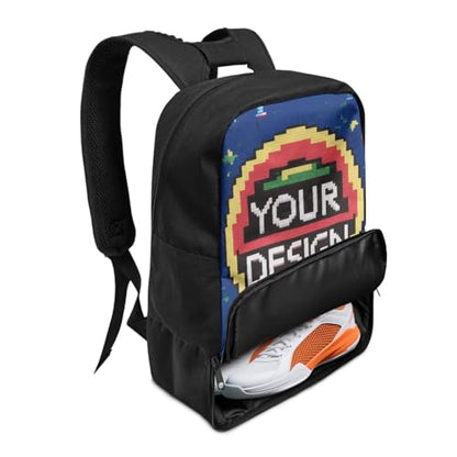 18.5in Basketball Backpack Basketball Bag with Shoe Compartment & Ball Holder, Waterproof Bag for Soccer Volleyball - color: A Customized Text Picture