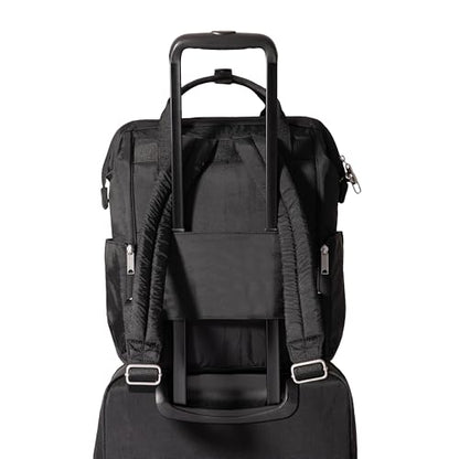 Baggallini Securtex Anti-Theft Windsor Backpack for Travel, Work & College, RFID & Locking Zipper, Up to 16" Laptop - color: Charcoal