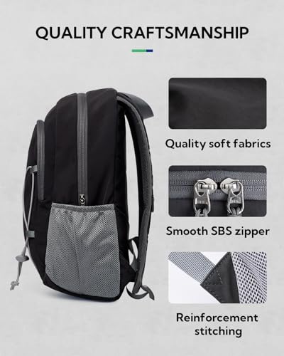 WATERFLY 12L Small Hiking Backpack: Day Pack Lightweight Travel Bag Camping Fitness Cycling Outdoor Sports Daypack For Women Men - color: Grey