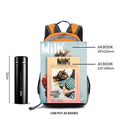 Bseash 10L Small Hiking Backpack for Kids Ages 3-6 Girls Boys Under 4 feet - color: Orange