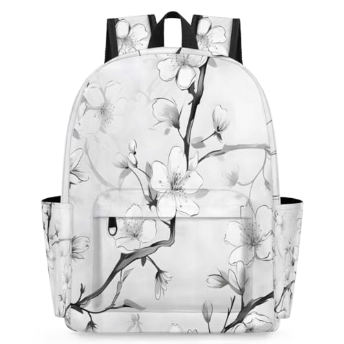 QsirBC Small Travel Backpack Cherry Blossom Flower Texture Casual Daypack Backpacks Lightweight Waterproof College Bookbags for Women Gift - color: Cherry Blossom Flower Texture