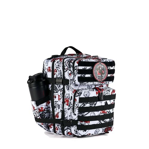 WOLFpak 25L Athletic Gym Backpack (High Stakes) Durable 1000D Waterproof Oxford Material w/MOLLE Webbing, Laptop Pocket & Dual Cup Holders, Durable Fitness/Travel/Military Daypack - color: High Stakes
