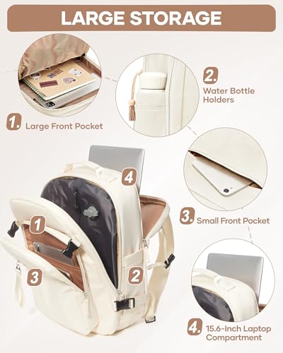 coofay Vacuum Backpack Travel with Pump Vacpack Backpack with Vacuum Seal Backpacks Traveling Backpacks Vacuum Compression Air Travel Bag Carry on Luggage - color: A-beige