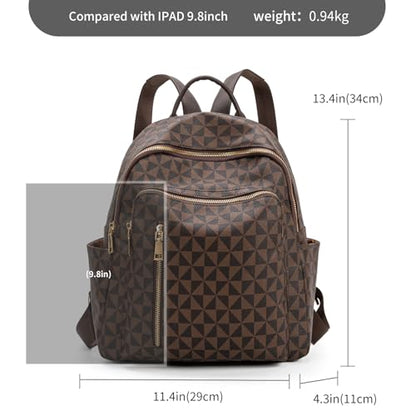 Womens Backpack Purse Leather Anti-theft Large Fashion Designer Travel Backpack Bag Men's Backpack Shoulder Bags - color: D-brown