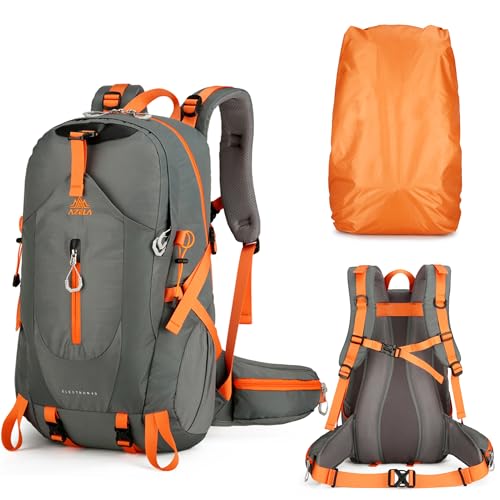 40L Hiking Backpack for Men and Women, Lightweight Waterproof Packable Camping Travel Daypack with Rain Cover (Dark Gray, 40 Liter) - color: Dark Gray