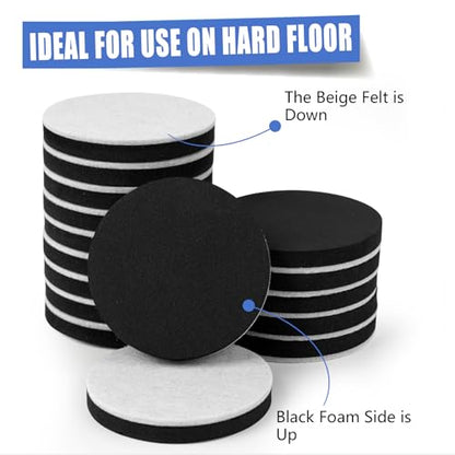 16pcs Furniture Sliders for Hardwood Floors, 3-1/4" Felt Furniture Sliders, Moving Pads Sliders with Unique Design, Easy Slide Furniture & Saves Floor Wear - size: 16pcs 3 1/4 inch