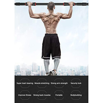 AKT Pull Up Bar Door Frame, Adjustable to Doors with a Width of Pull Up Bar Made of Sturdy Steel, No Drilling - Max User Weight up to 200kg,66-100cm