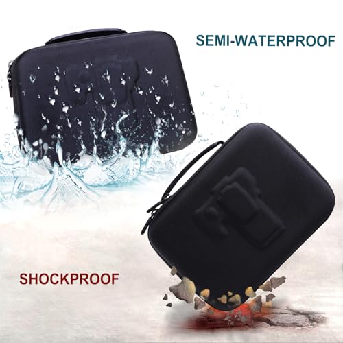 Camera Case Compatible with Canon EOS Rebel T7/R50/R6 Mark II/R100/R50 V/T6/R8/R10/R5 Mark II/RP/R7/5D Mark IV/SL3/R5/T100 DSLR SLR Camera, Len and Tripod with 4 Dividers and Shoulder Strap, Black - color: Black, size: Small