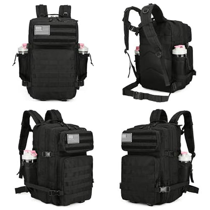 Military 45L Tactical Assault Backpack 3 day assault pack with Molle Waterproof backpack Rucksack for Tactical Backpacks - color: Black