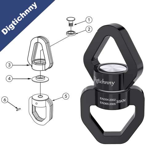 2 Pack Swing Swivel Heavy Duty, Spinning Swing Swivel,35KN Capacity,for Rock Climing,Aerial Silk Swivels,Children's Swings,Black - style: Black-2 Pack