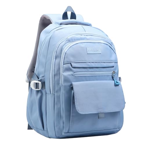 Phaoullzon Boys School Backpack for Girls, College Aesthetic Laptop Bookbag for Travel,Blue - color: Blue, size: Large (17.5 Inch)