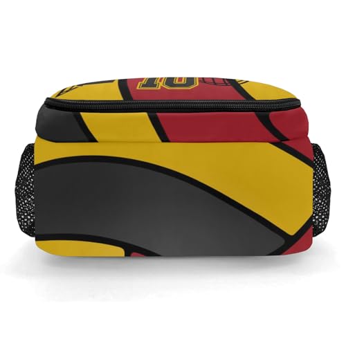 Volleyball Gold Red Personalized School Backpack Waterproof Laptop Bag for Woman Man - color: Muilti 15