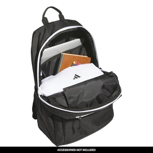 adidas Kids Affiliate Backpack – School Bag for Girls and Boys, 27L, Black/White, OSFA - color: Black/White