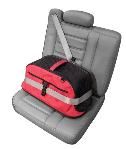 Sleepypod Air in-Cabin Pet Carrier, Strawberry Red - color: Strawberry Red, size: 22.0"L x 10.5"W x 10.5"H