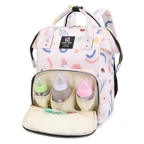 Diaper Bag Backpack for Moms Baby Essentials Travel Tote Nappy Changing Bag with Insulated Pockets,Multi-Waterproof Backpack (Pink) - color: Pink