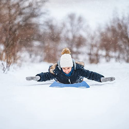 Superio Snow Slider Mat, Flexible Snow Sled Flying Carpet, Roll up Sleds for Kids 36" / Adults 54" Lightweight Plastic Snowboard Sled, 1 Pack - color: Blue, size: 36"