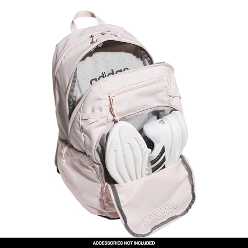 adidas Defender 5 Backpack for Sports, Gym, School and Travel, 33L, Sandy Pink/Black/Grey Two, OSFA - color: Sandy Pink/Black/Grey Two