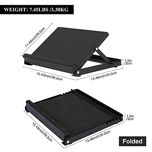 Steel Calf Stretcher,Portable Slant Board,Adjustable Ankle Incline Board and Stretch Board with Full Non-Slip Surface,5 Positions,16”x14
