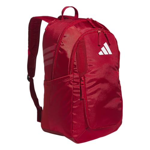 adidas Stadium 4 Soccer Backpack – Team Sports Bag with Ball Pocket, 36L - color: Power Red 2/White