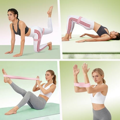 Resistance Bands for Working Out 2-Pack Elastic Exercise Bands for Strength Training, Stretching, Workout; Resistance Loop Exercise Bands Home Gym Equipment for Women Men Pilates Yoga