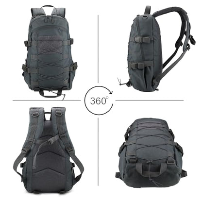 25L Hiking Backpack Small Tactical Backpack Daypack Camping Trekking Hunting Molle Pack for Men Women, Grey - color: Grey