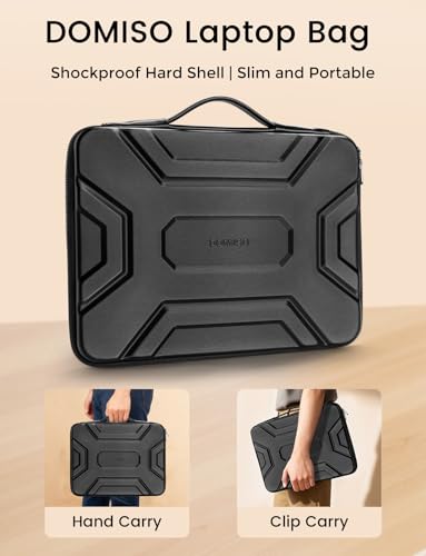 DOMISO 13 inch Laptop Sleeve with Handle, Shockproof & Waterproof EVA Protective Laptop case, Laptop Sleeves for 13-13.3-inch Laptops / 13.3-inch HP, Dell, ASUS, Lenovo Laptops, Black - color: Black, size: 13 inch