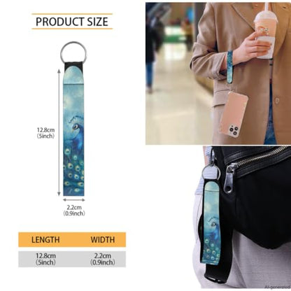 ZDCUSTOM Girls Backpack with Lunch Box, Peacock School Bookbag for 2nd 3rd Grade Girls, Cute School Backpack with Pencil Case & Water Bottle Cover & Keychain, Blue Schoolbags Sets 5PCS - color: Peacock