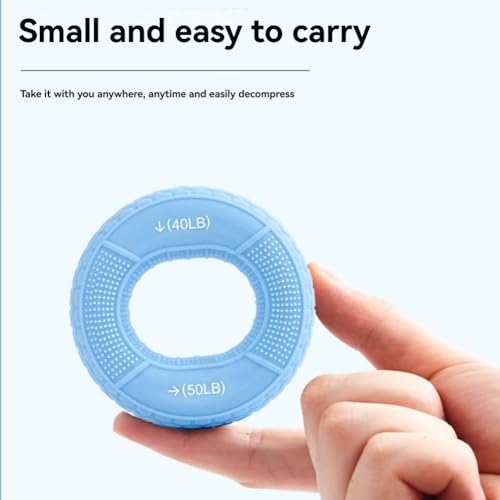 5PCS Grip Strength Trainer,Silicone Hand Grip Strengthener Ring,Finger Grip Workout Double Force Grip Rings