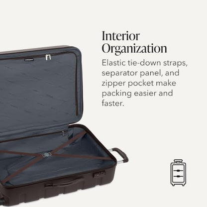 SWISSGEAR Signature Hardside Expandable Checked Large Spinner Luggage, ABS Construction, TSA-Friendly Lock, Chocolate, 27-Inch - color: Chocolate, size: Checked-Large 27-Inch