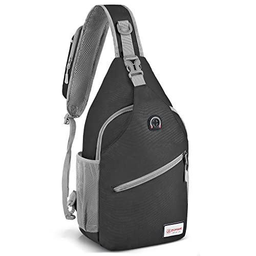 ZOMAKE Sling Bag,Small Crossbody Sling Backpack,Water Resistant Shoulder Daypack for Travel,Anti Thief Chest Bag for Hiking(Black(New)) - color: Black(new)