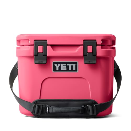 YETI Roadie 15 Hard Cooler with DoubleDuty Shoulder Strap - color: Tropical Pink